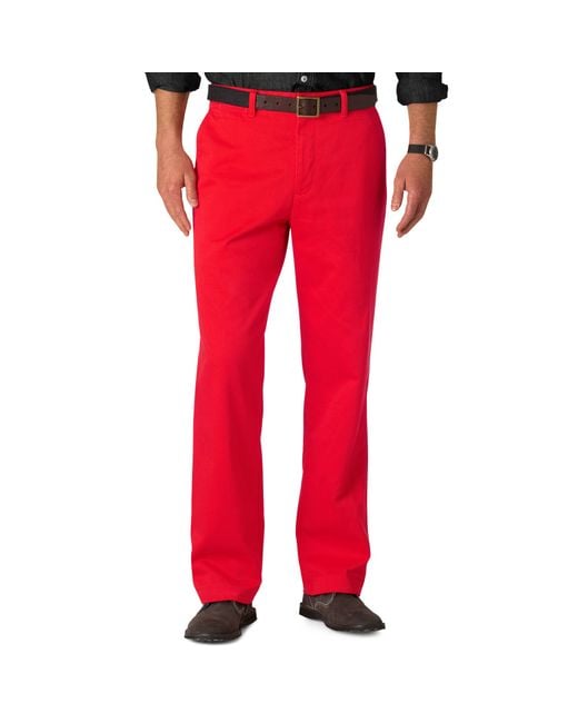 Dockers Red Classic Fit Game Day Khaki Georgia Pants for men