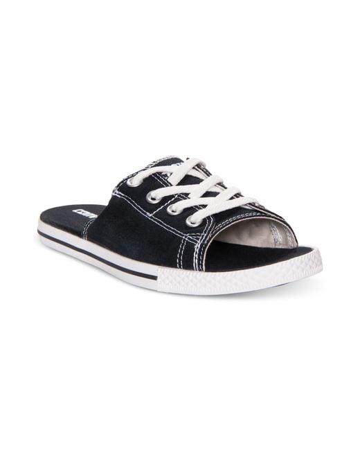 Converse All Star Cutaway Evo Slide Sandals in Black | Lyst