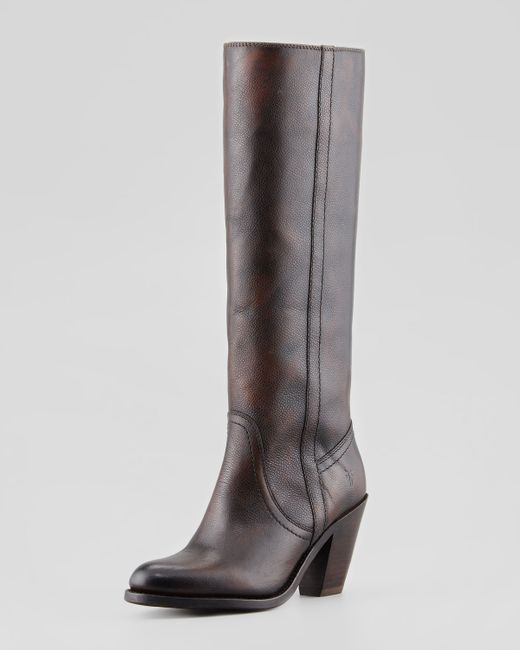Frye Mustang Pullon Boot Dark Brown in Black (almond) | Lyst
