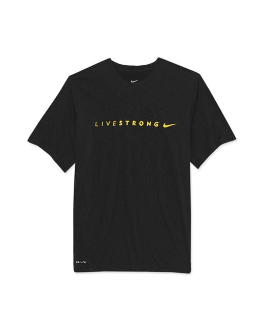 Fatídico actividad Resaltar Nike Livestrong Legend Running T-shirts in Black for Men | Lyst