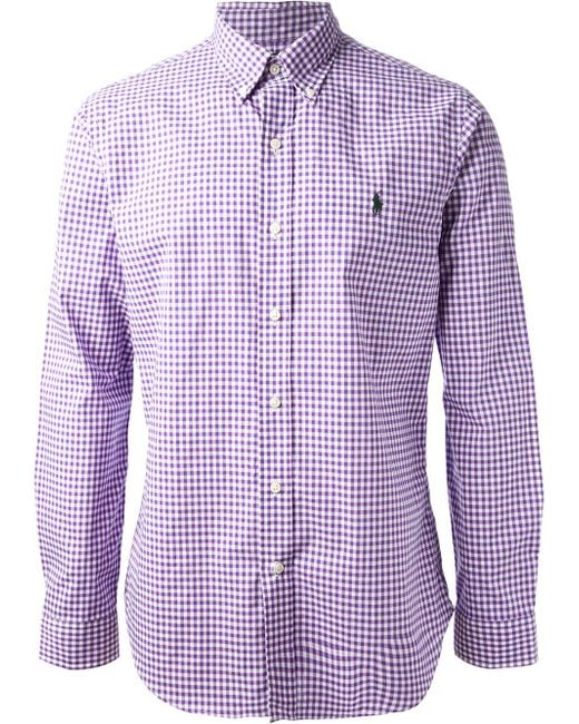 Polo Ralph Lauren Purple Checked Shirt for men