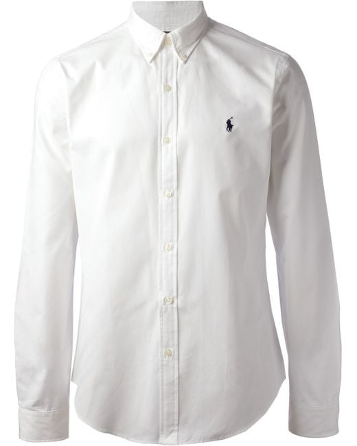 Polo Ralph Lauren Long Sleeve Shirt in White for Men | Lyst