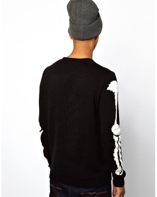 ASOS Black Skeleton Sweater for men
