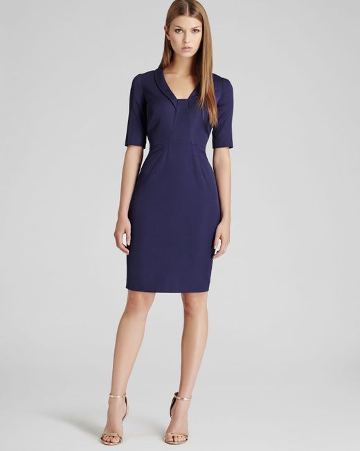 Reiss Blue Dress Angel Fitted Panel