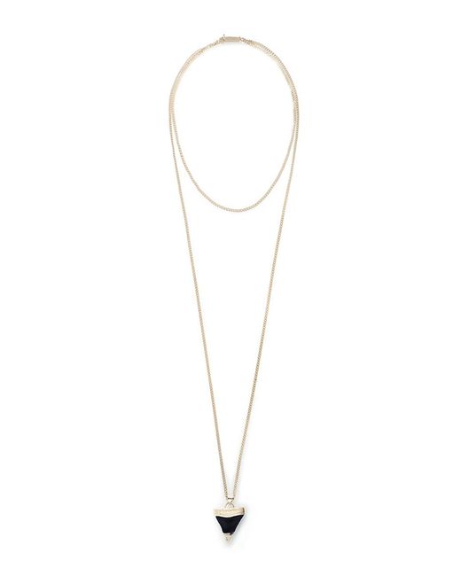 Layered Gold Shark Tooth Necklace — Ocean Deluxe | Foxy Fossils