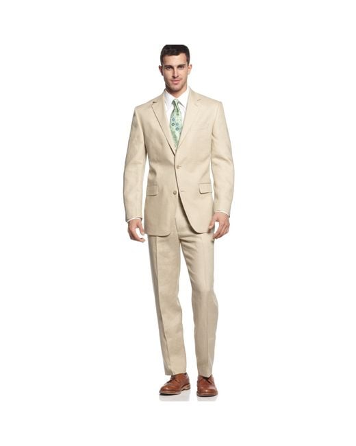 Michael Kors Natural Linen Suit for men