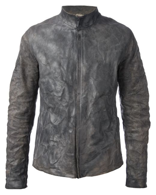 Layer Zero Gray Horse Leather Jacket for men