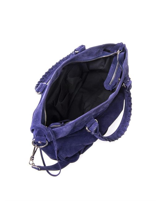 Balenciaga Classic Suede City Bag in Blue Lyst