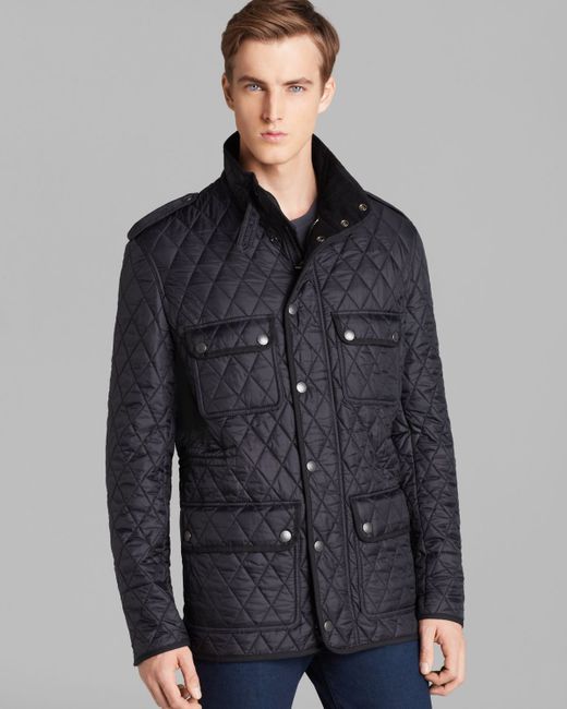 Burberry Brit Russel Diamond Quilted Jacket in Black for Men | Lyst