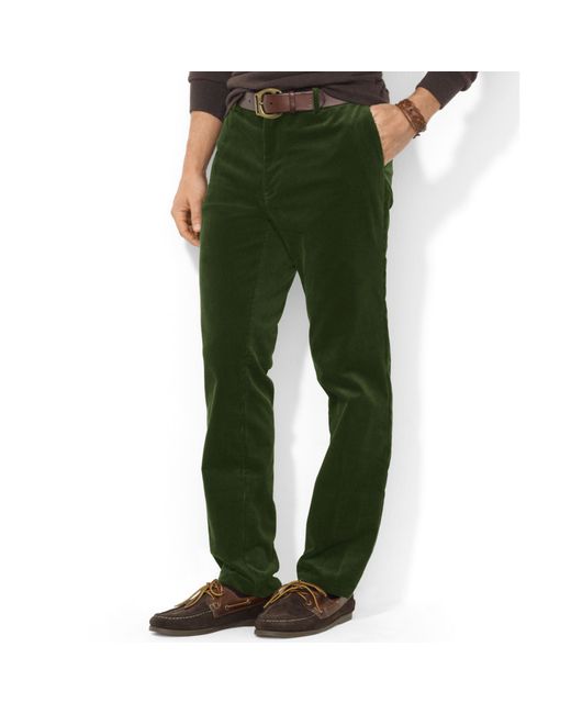 Ralph Lauren Classic-fit Stretch corduroy Pants in Green for Men