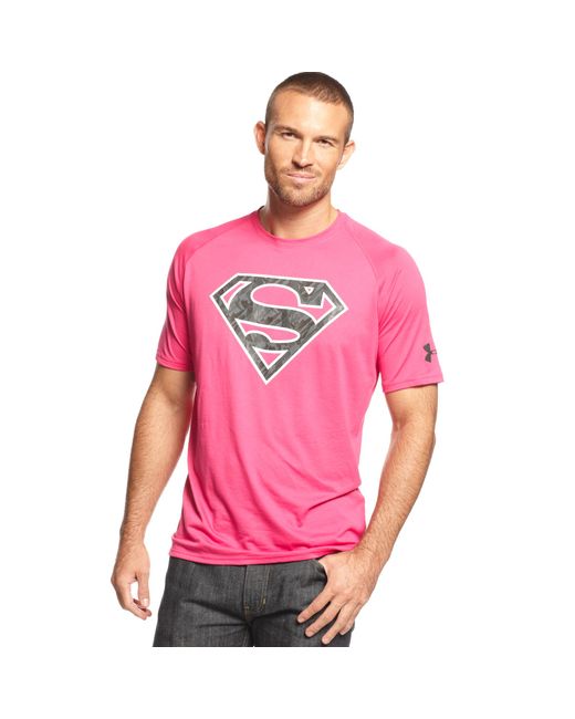 Under Armour Alter Ego Power in Pink Superman Tshirt for Men | Lyst