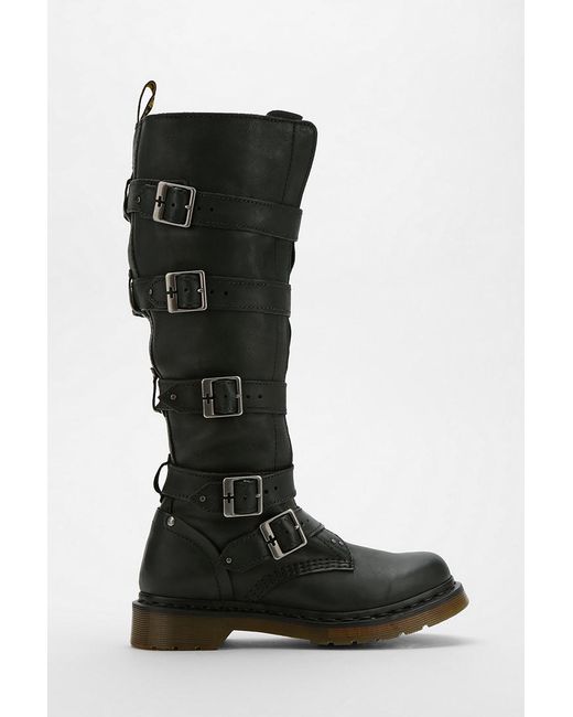Urban Outfitters Dr Martens Phina Bucklestrap Boot in Black | Lyst