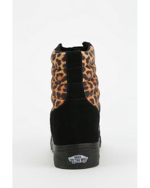 Urban Outfitters Vans Sk8 Animal Print Hidden Wedge Womens Hightop Sneaker  in Black | Lyst