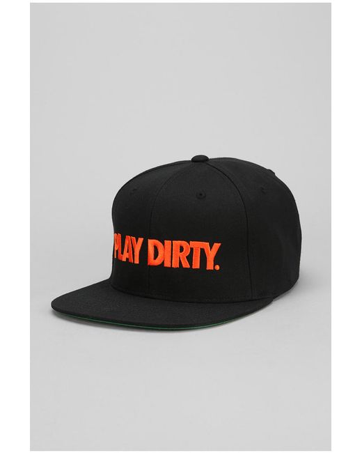 Urban Outfitters Black Undefeated Play Dirty Snapback Hat for men