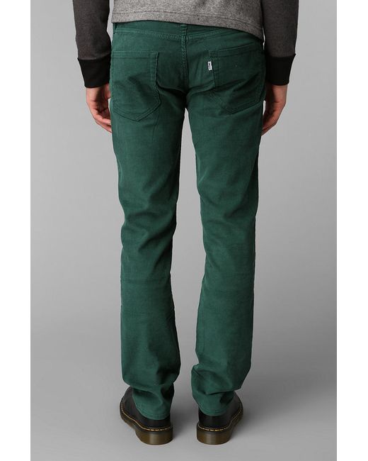 Urban Outfitters Levis 511 Corduroy Pant in Green for Men