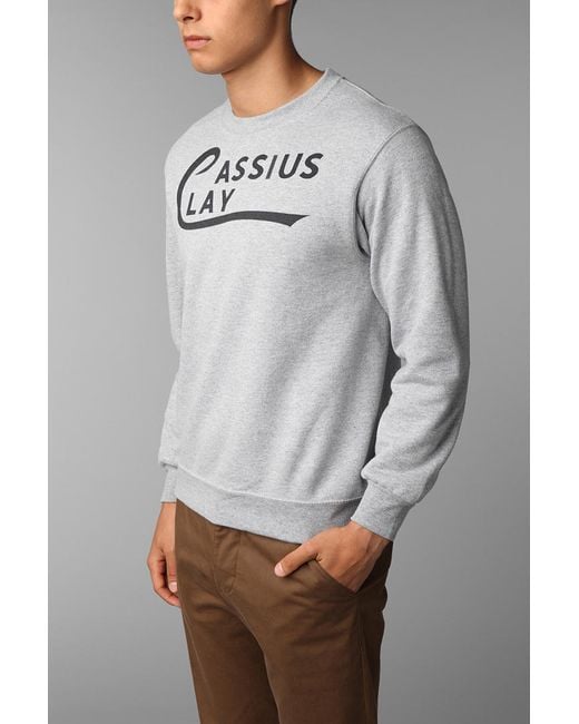 Urban Outfitters Gray Cassius Clay Pullover Sweatshirt for men