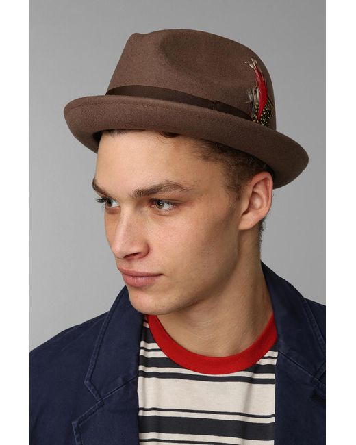 Urban Outfitters Brixton Gain Fedora in Brown for Men Lyst