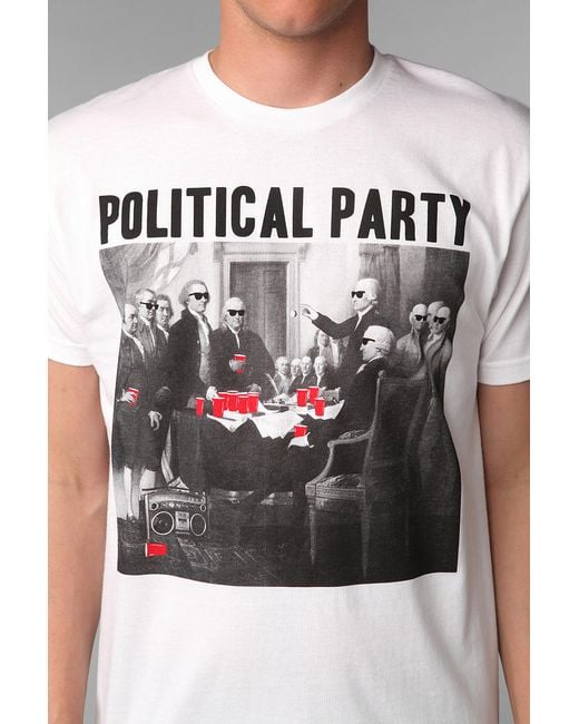 Riot Society White Political Party Tee for men
