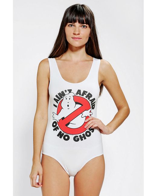 Urban Outfitters White Bdg Ghostbusters Bodysuit