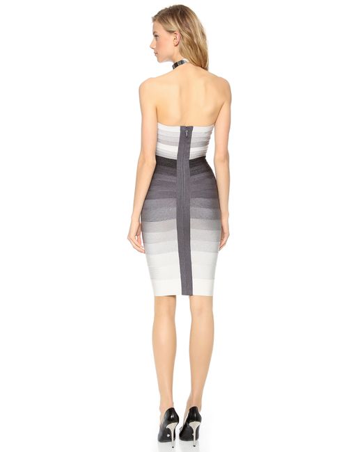 Herve leger blue ombre bandage dress top
