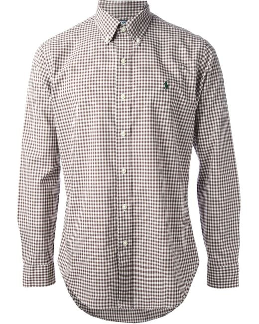 Polo Ralph Lauren Brown Checked Shirt for men