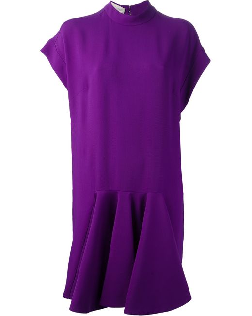 Stella McCartney Purple Pleated Dress