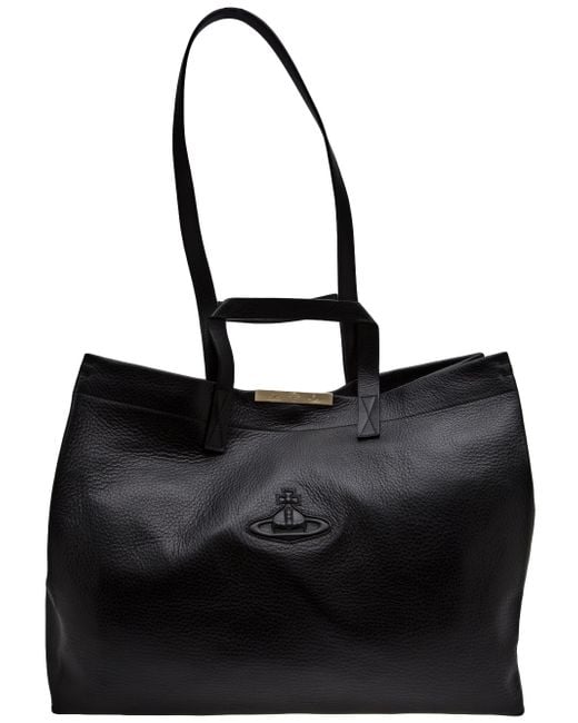 Vivienne Westwood Black Large Shopper Bag