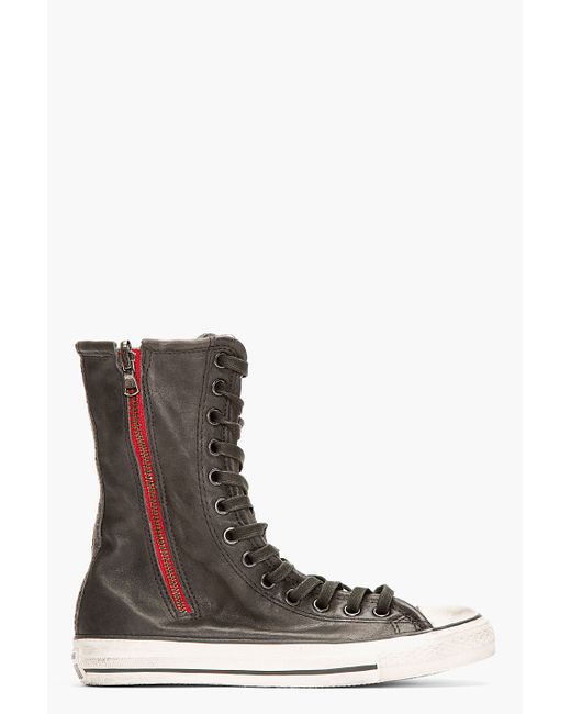 Tall black sneakers deals