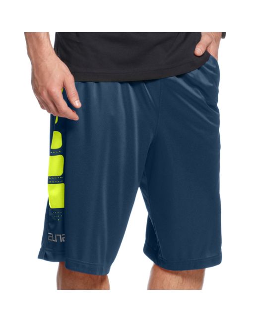 Nike Blue Elite Stripe Basketball Shorts for men