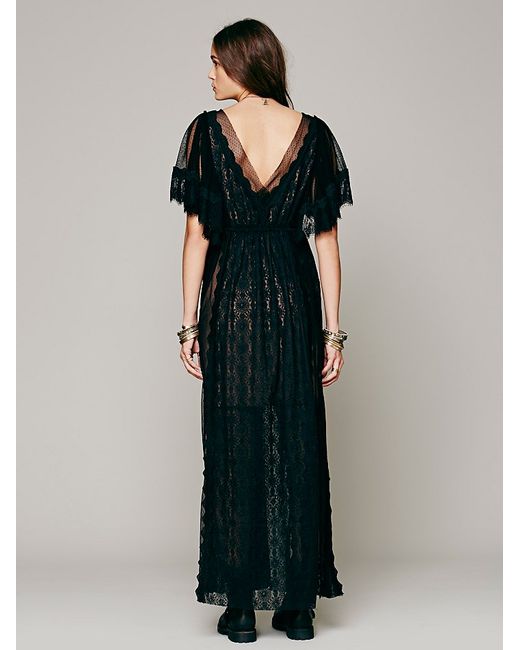 Free People Witchy Woman Maxi Dress in Black | Lyst
