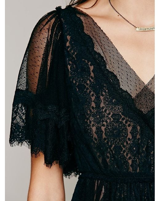 Free People Black Witchy Woman Maxi Dress