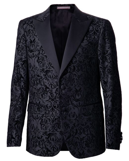 Moschino Black Damask Suit for men