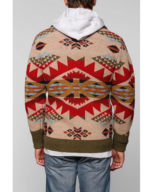 Urban Outfitters Pendleton Journey West Shawl Cardigan in Red for Men ...