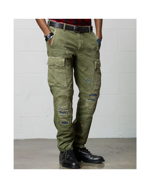 Denim & Supply Ralph Lauren Green Uniform Cargo Pants for men
