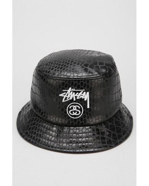 Stussy Crocodile-Effect Faux-Leather Hat in Black for Men | Lyst Stussy Crocodile-Effect Faux-Leather Hat in Black for Men | Lyst