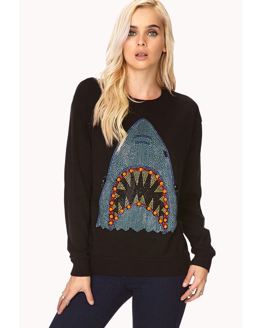 Forever 21 shark sweatshirt Clearance