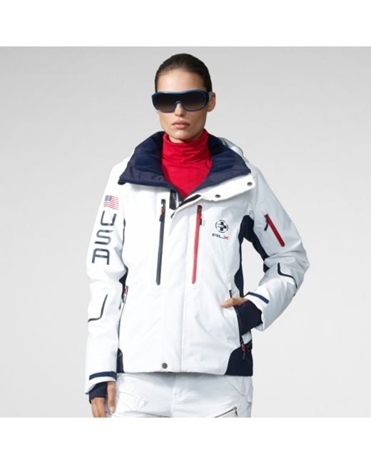 RLX Ralph Lauren Blue White Vail Ski Jacket