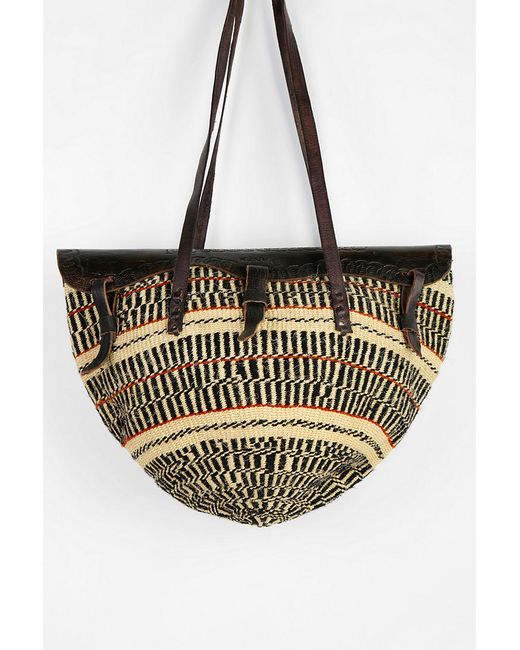 Urban Outfitters Multicolor Urban Renewal Vintage Straw Market Bag