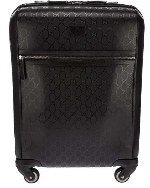 Gucci Black Four Wheeled Suitcase for men