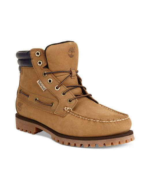 Timberland Brown Oakwell 7 Eye Moc Toe Boots for men