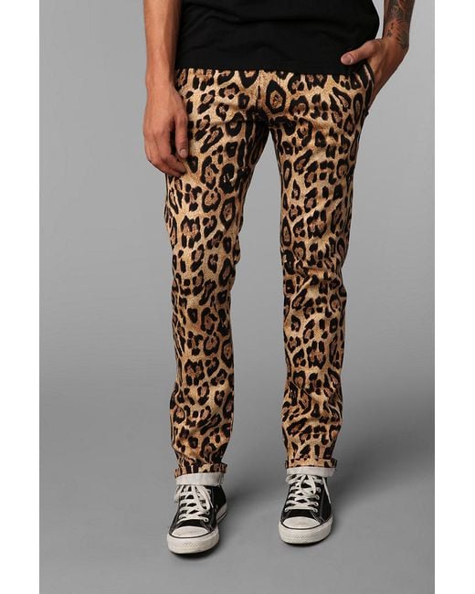Urban Outfitters Metallic Tripp Nyc Leopard Print Topcat Pant for men