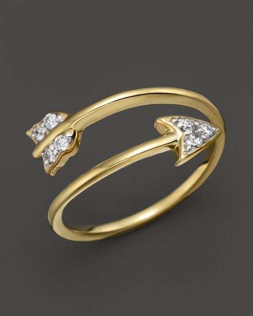 Kc designs Diamond Arrow Ring In 14k Yellow Gold, .09 Ct ...