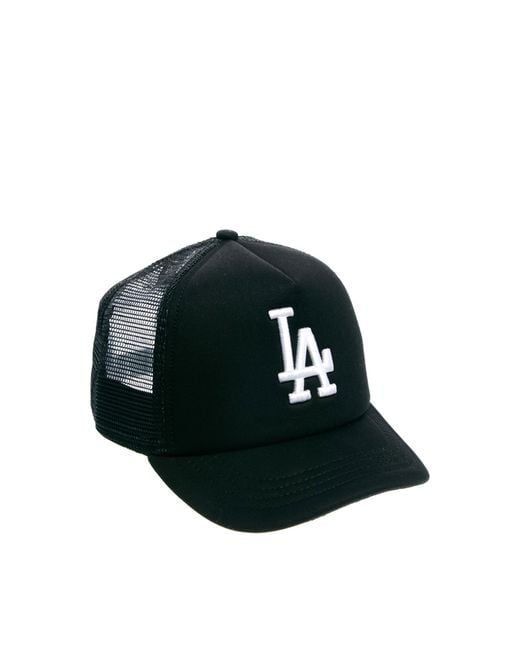 KTZ Black La Dodgers Trucker Snapback Cap