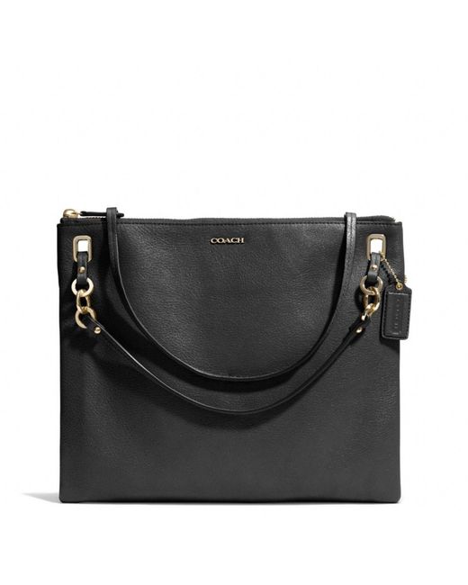 COACH Madison Convertible Hippie in Leather in Black | Lyst