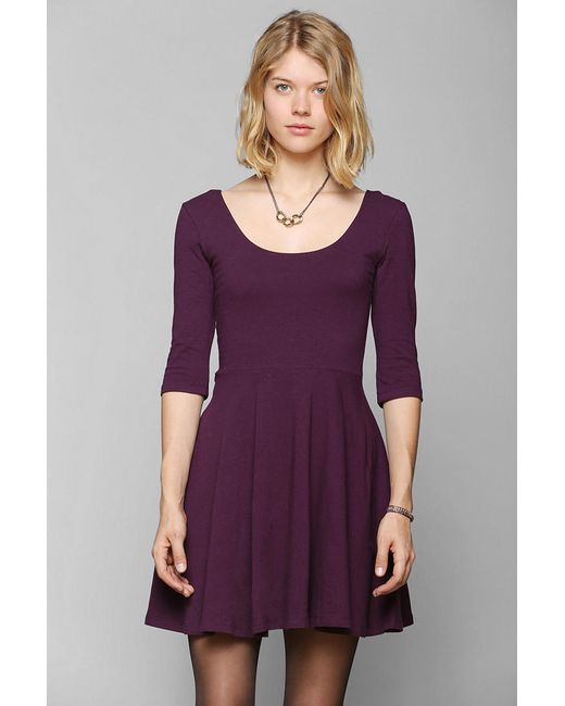Sleeve Knit Skater Dress 