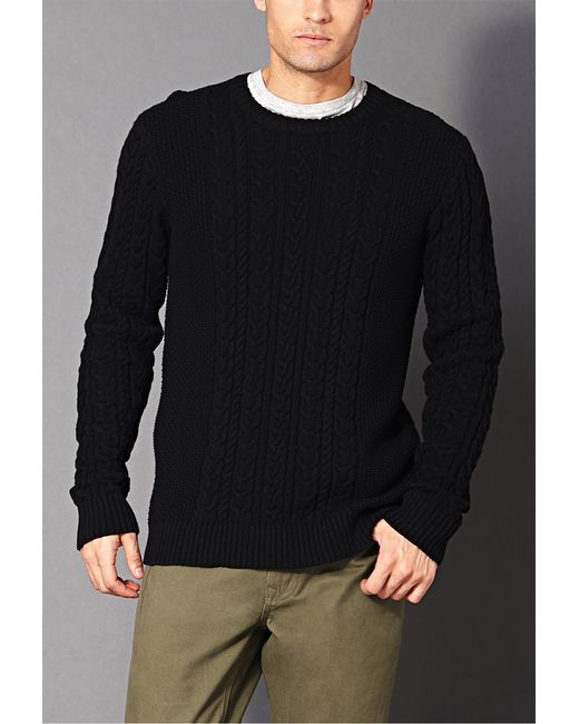 Forever 21 Chunky Cable Knit Sweater in 