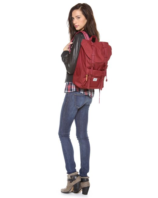 Herschel Supply Co. Little America Mid Volume Backpack in Red | Lyst