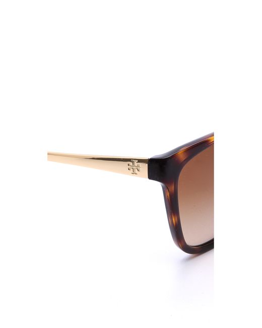Tory Burch Brown Modern Foldable Sunglasses