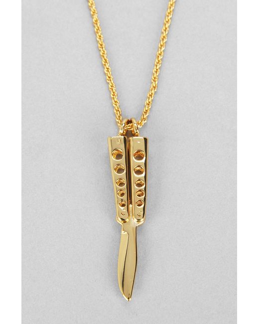 Butterfly knife necklace deals