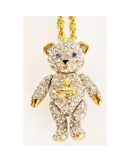 Vivienne Westwood Crystal Teddy in Metallic for Men | Lyst UK